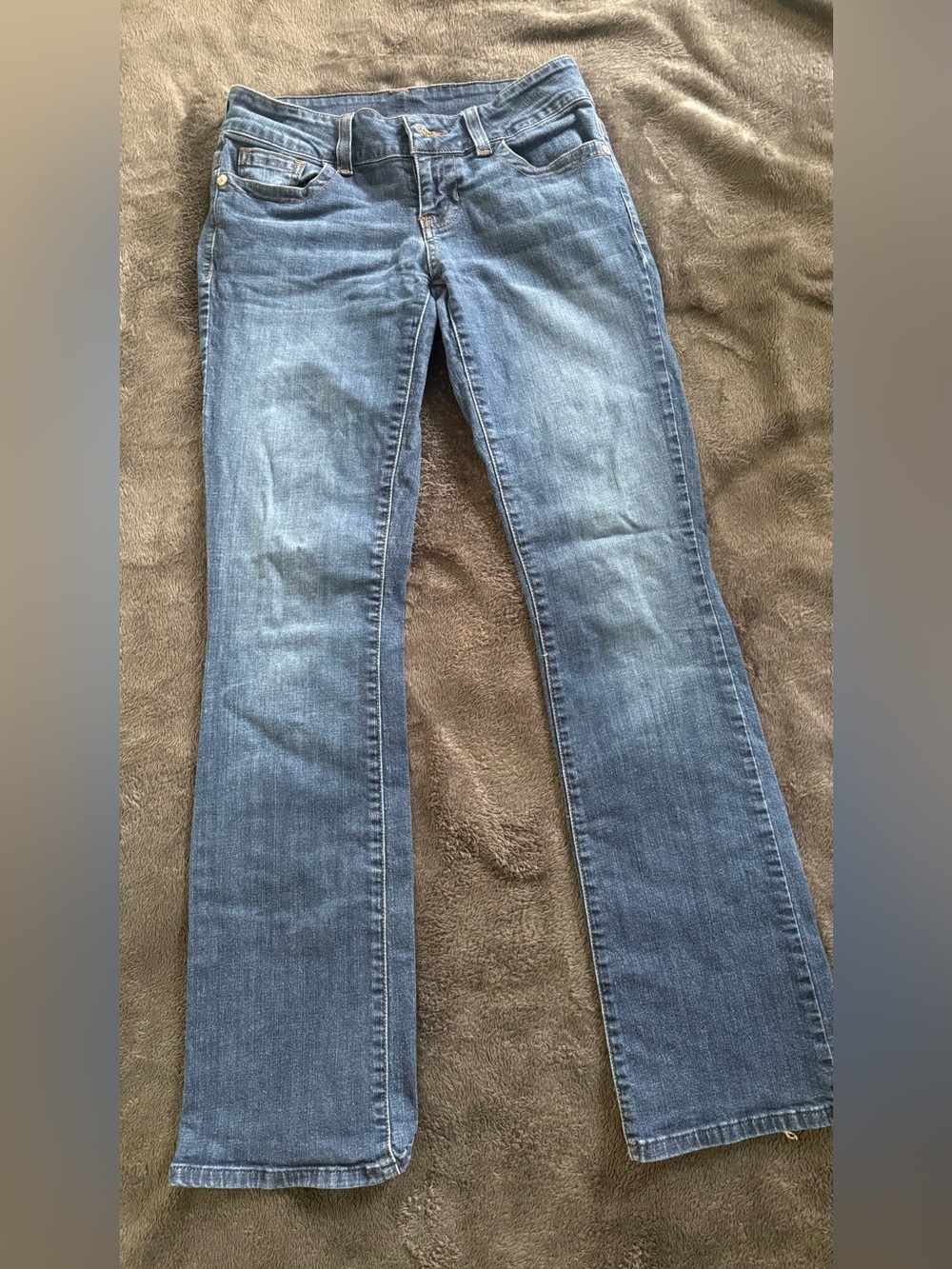 GUESS Women's Mid-Blue Flare Jeans